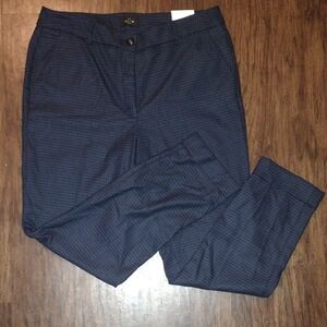 NWT White House Black Market Navy Checkered Pants